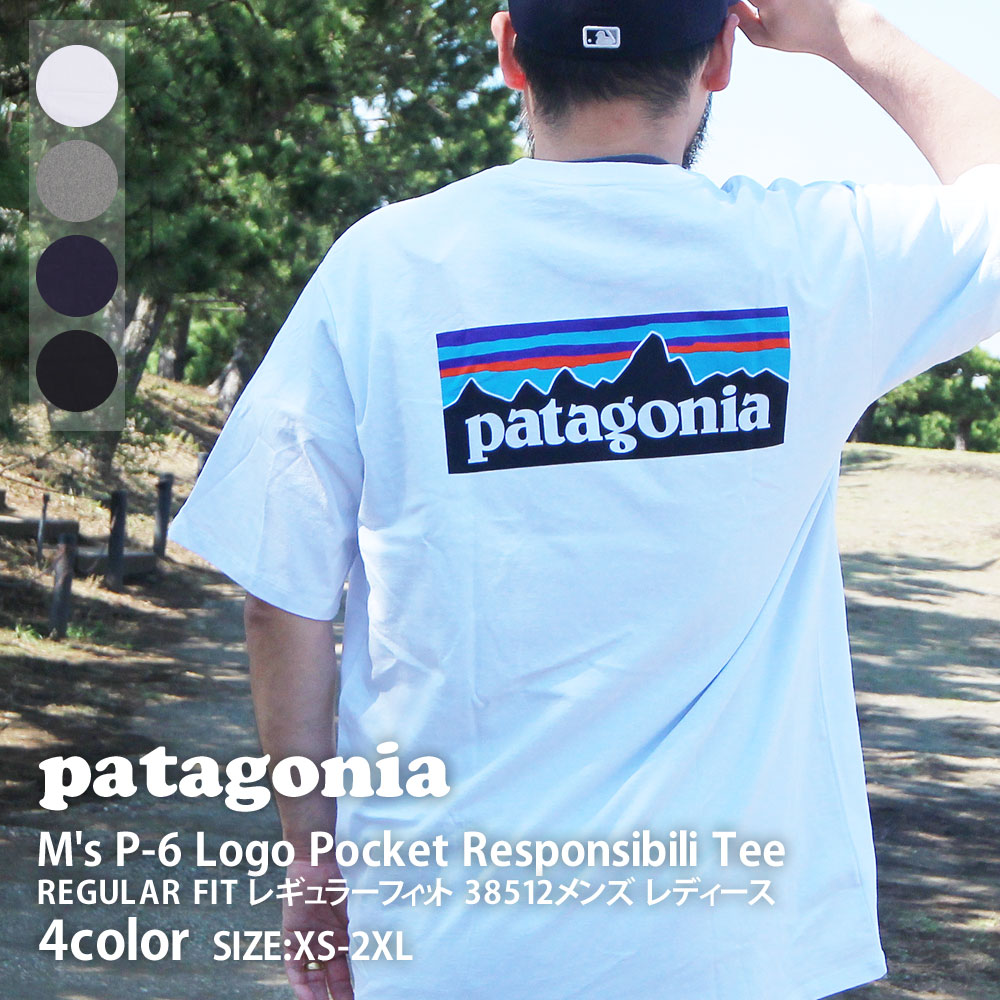 楽天市場 Patagonia パタゴニア P 6 ロゴ オーガニック メンズ Tシャツ P 6 Logo Organic T Shirt Csc Classic Tan Active Board