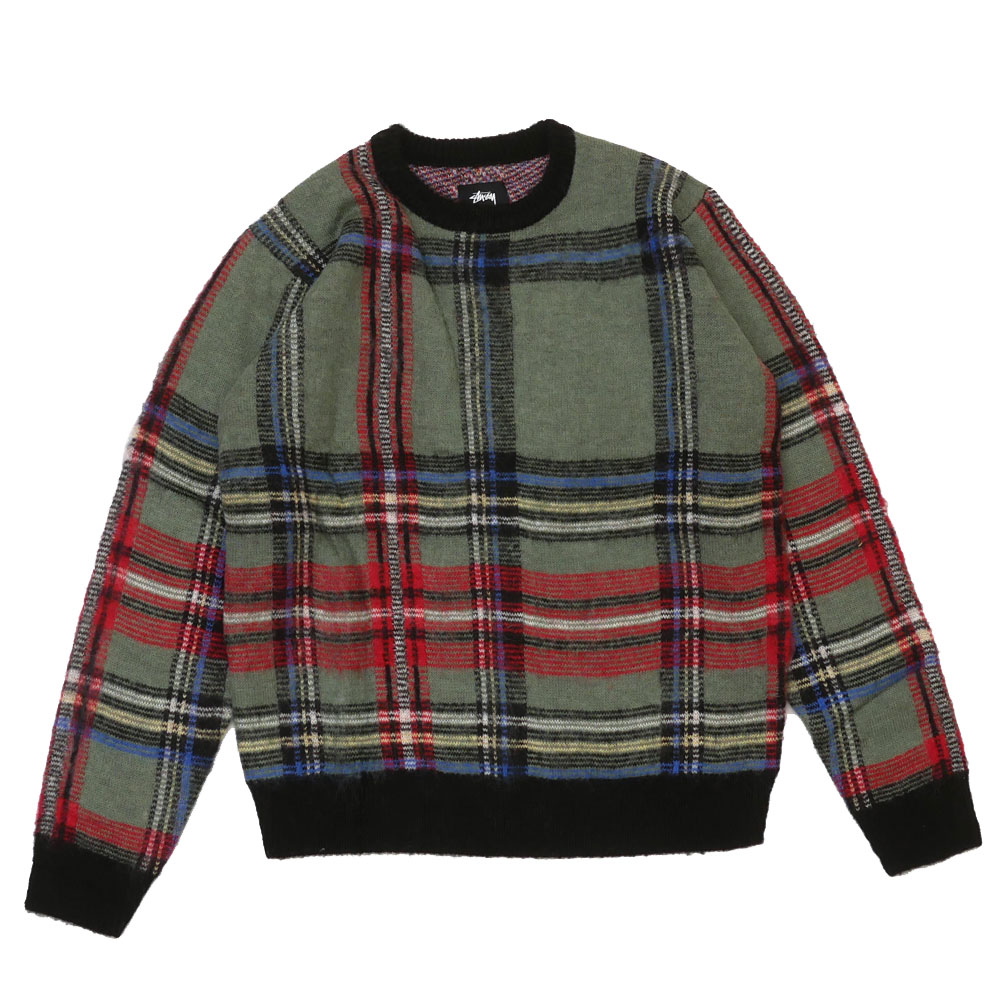 STUSSY Plaid Mohair Sweater セーター | labiela.com