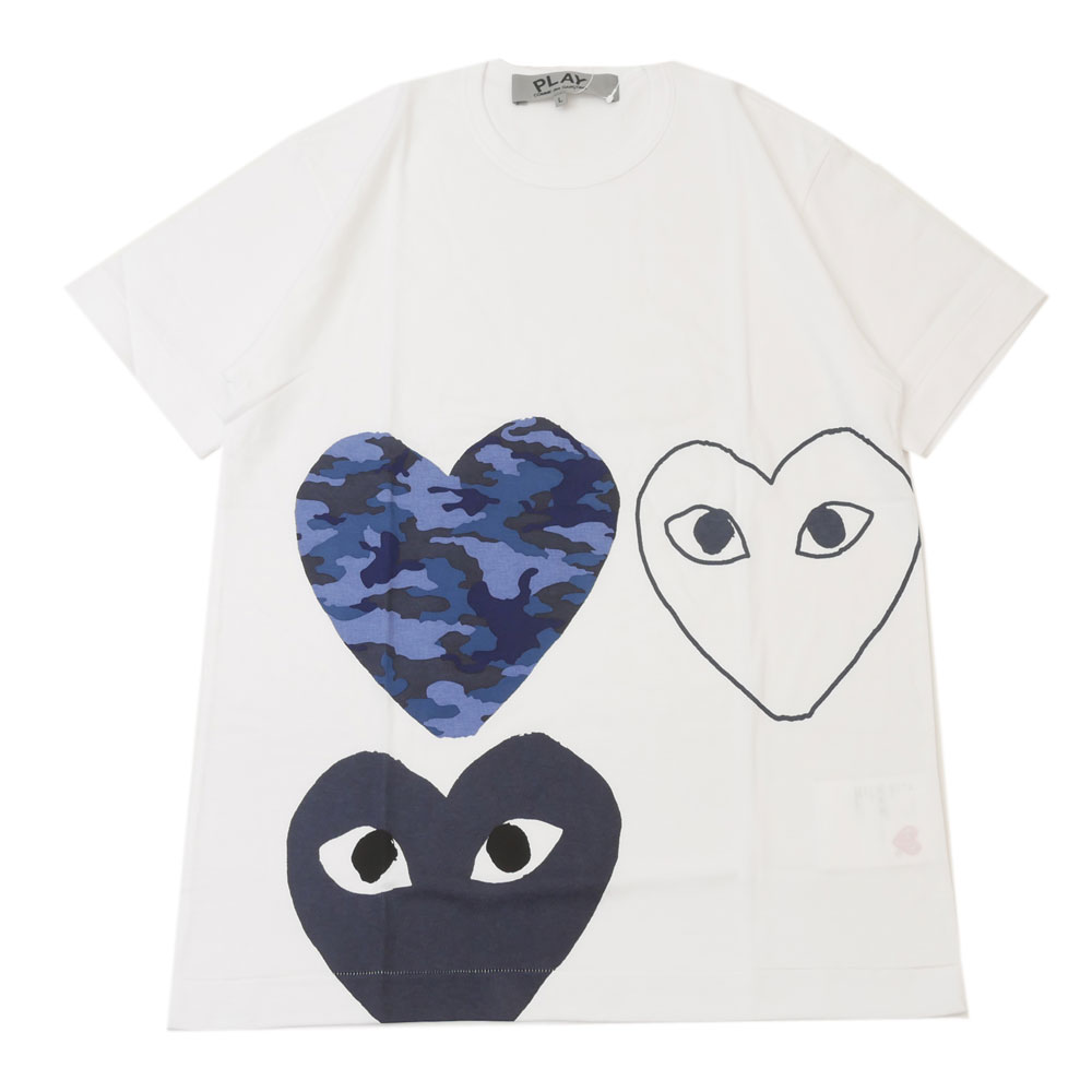 Comme des Garcons Play ハート プリント クルーネック T シャツ Comme Des Garçons Play ハートプリント Tシャツ | ホワイト