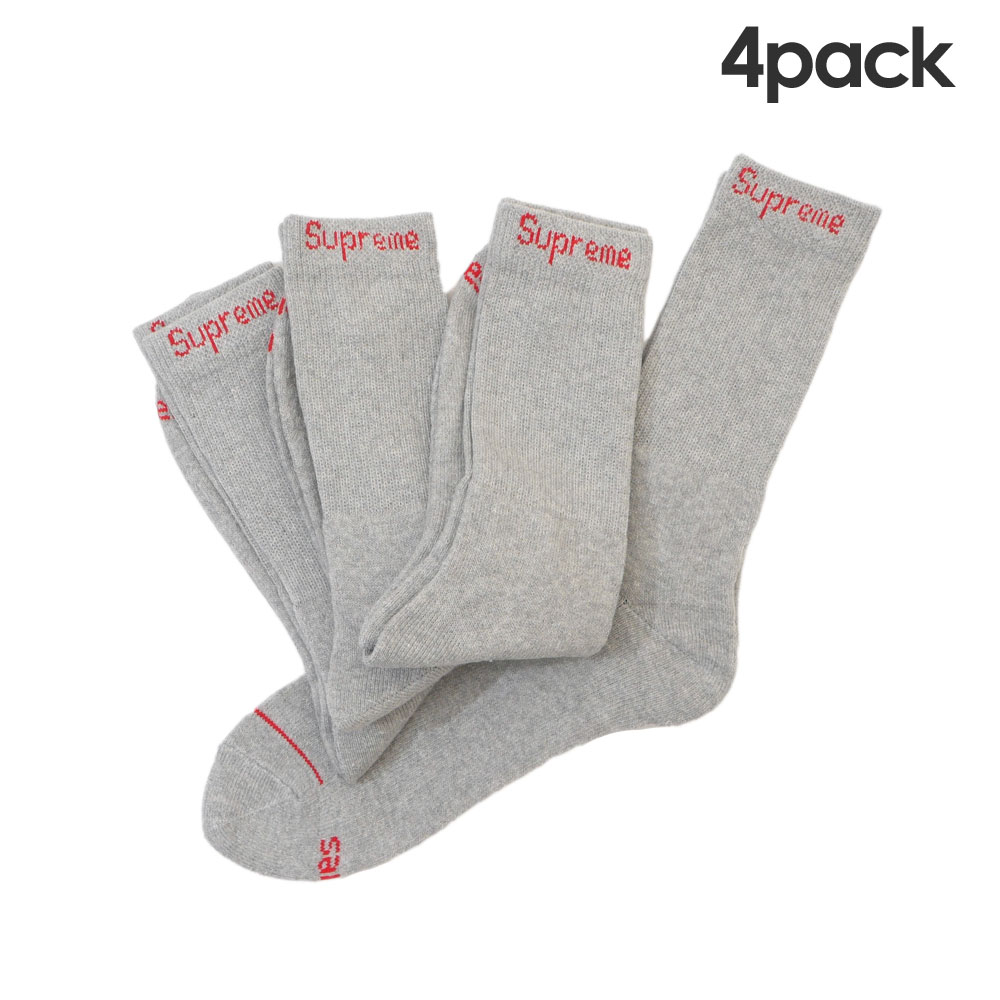 新品 Supreme x Hanes Crew Socks (２足) ピンク Supreme 新品 シュプリーム SUPREME x ヘインズ Hanes Crew