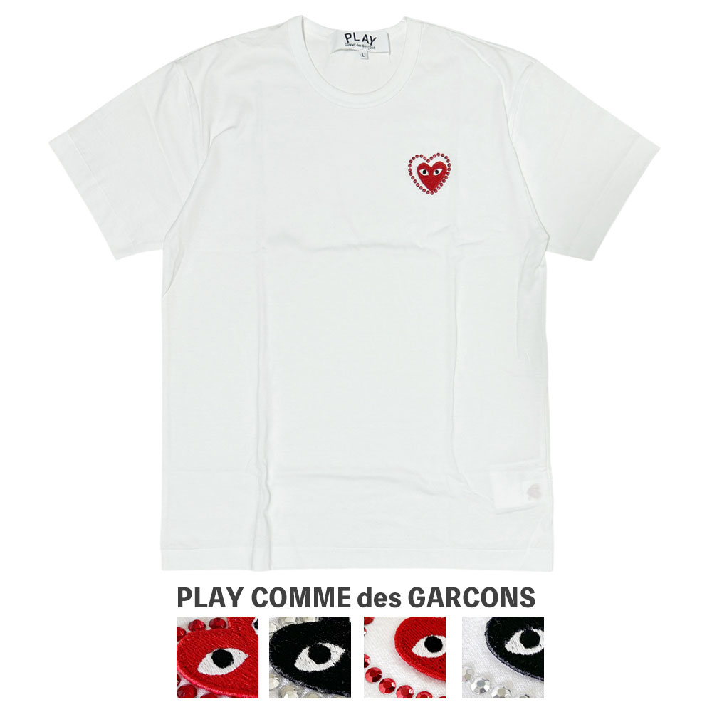 [新品]［正規品］プレイコムデギャルソン　ラインストーンtシャツ　S プレイ コムデギャルソンPLAY COMME des GARCONS胸ハート
