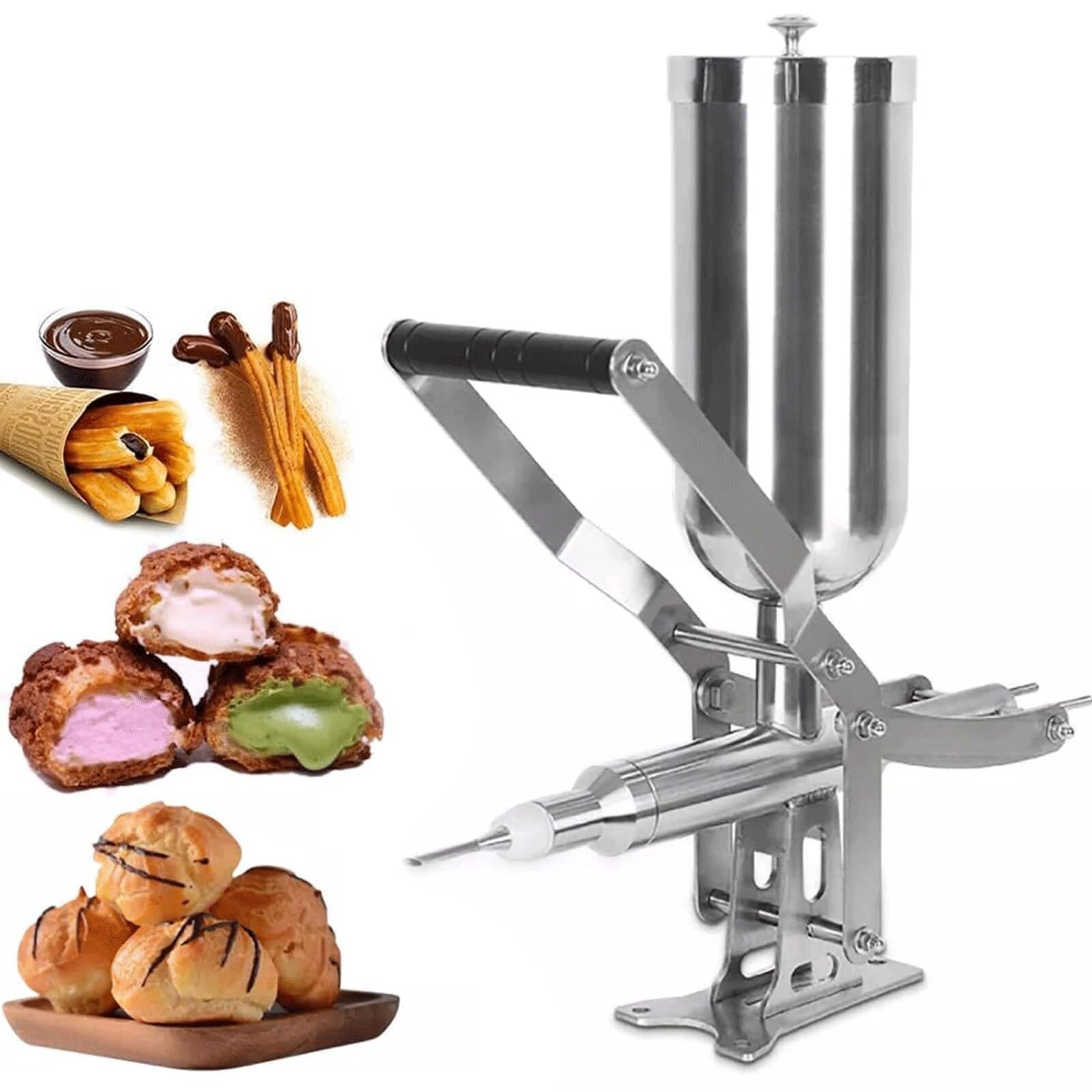 【未使用】チュロスマシン 業務用 ステンレス製 5L 5L手動式チュロスメーカー チュロス製造機チュロスマシン 中実と中空の