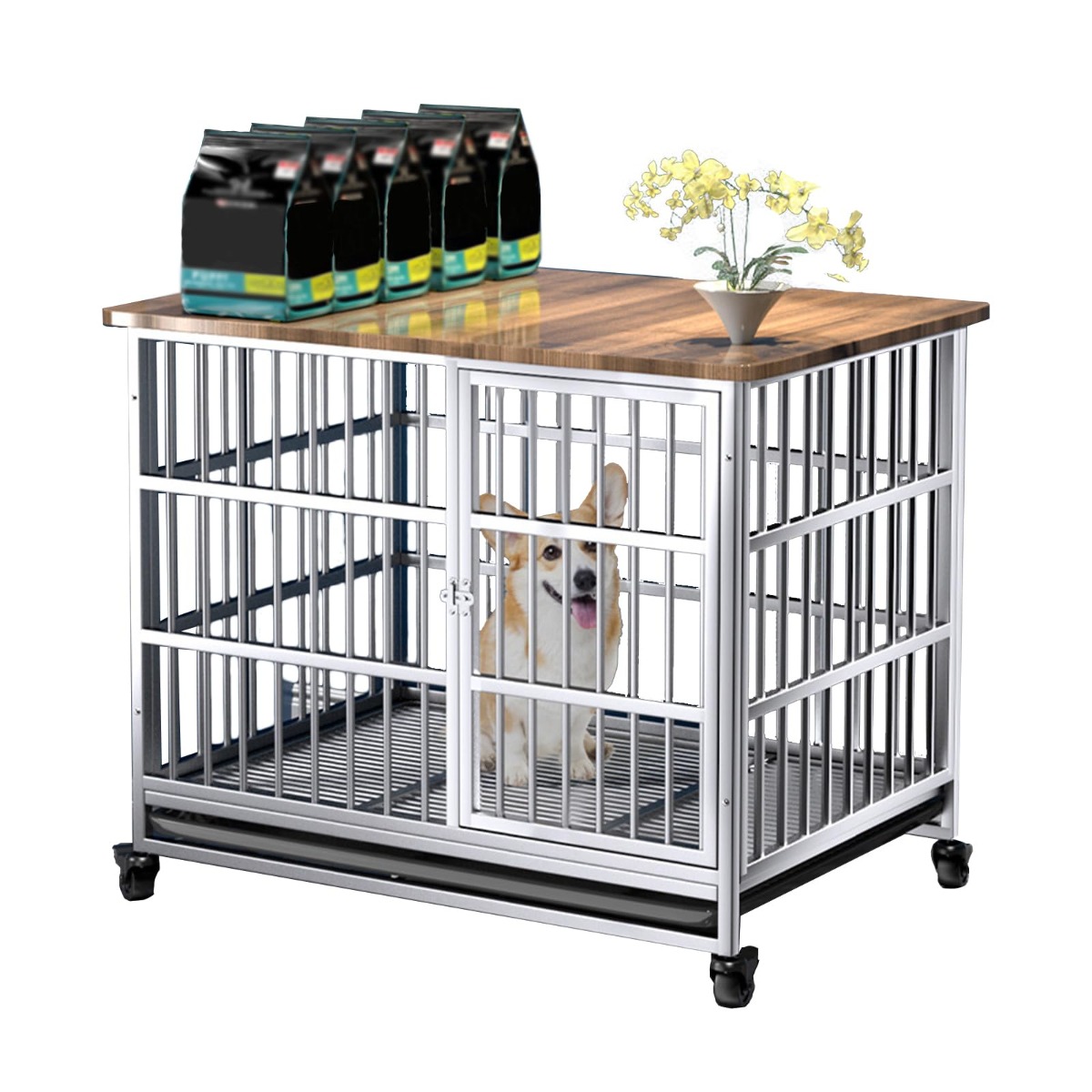 楽天市場】Alebert 犬 ケージ ペットケージ 木製 【メーカー一年保証