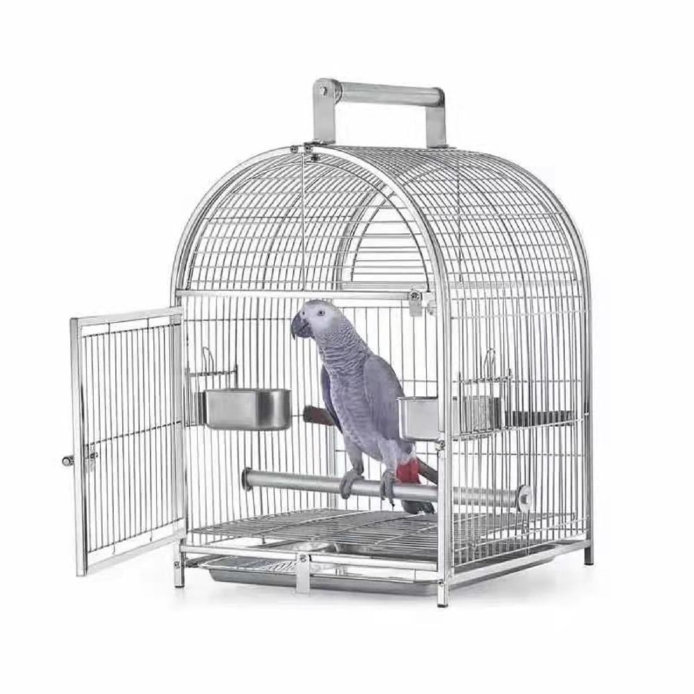 ステンレス鋼鋼 鳥用持ちはこびかご 鶏小屋 持っていく用小型オウム真理教旅する伏せ篭 ペットバードケージ 旅する鳥かご カナリア 鳥用持ちはこびかご 小鳥伏せ篭 鳥かご お盆 ボンネット優勝杯2個 スタンディングスティック2本付き添い人 かご・バスケット-収納用品