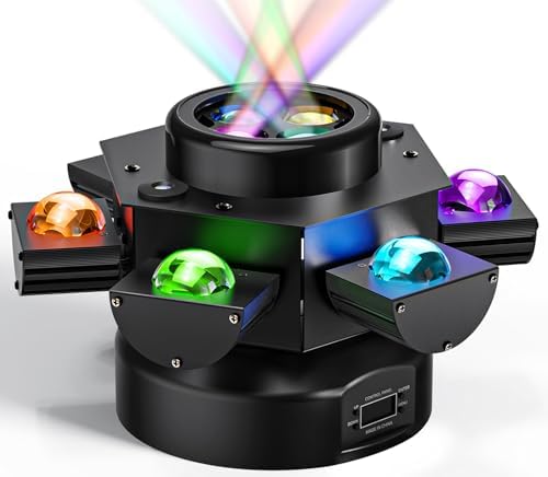 舞台照明150W 、6アームムービングヘッドDJライト、4in1 DJディスコライト、リモコン付き、DMX512、サウンド起動制御パーティーライトステージライトストロボライト、パーティーディスコKTVウェディングクラブ用 24,875円