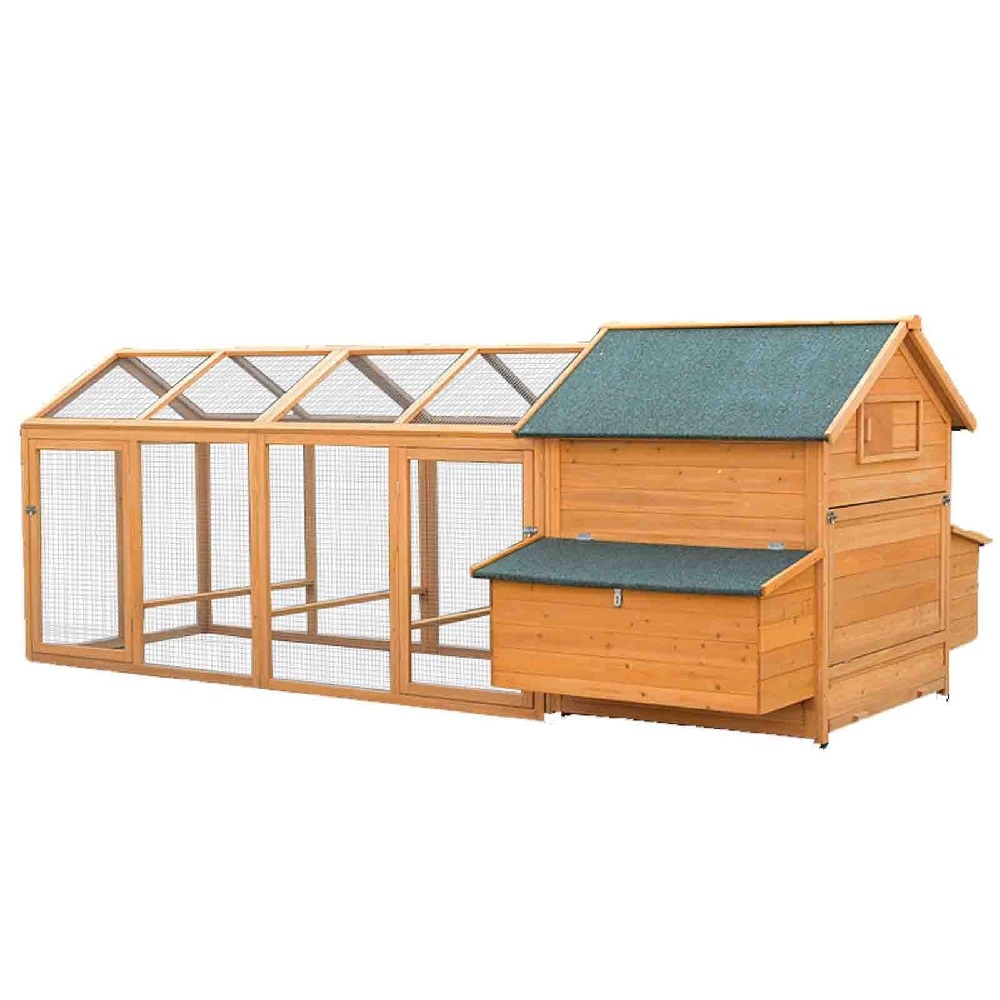 木製ペットケージシェルター、卵箱付き、ワイヤーフェンス付き鶏小屋、防水屋根とラン付き、小動物用巣箱 75,287円