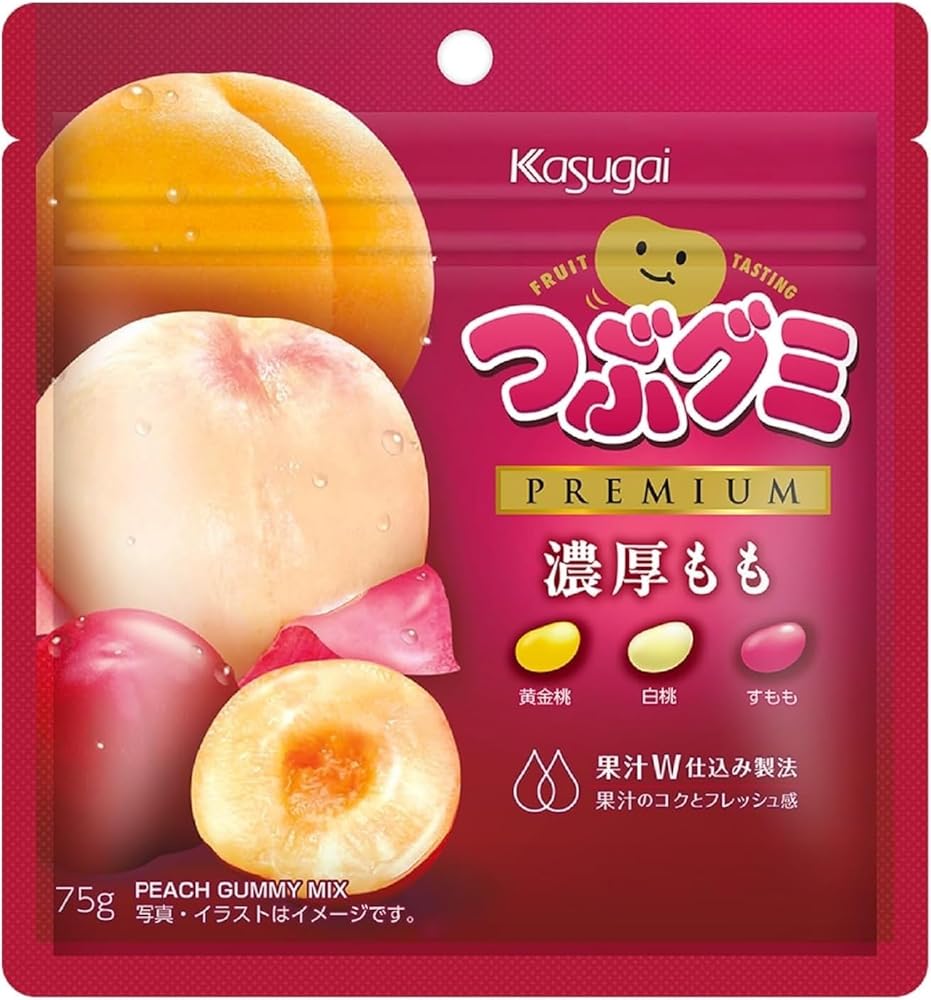 楽天市場】春日井製菓 つぶグミ PREMIUM 濃厚もも 75g 10袋セット 桃