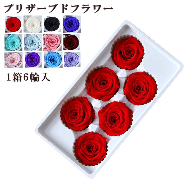 【送料込み】ブリザードフラワー(薔薇) 楽天市場】送料無料 プリザーブドフラワー 1箱6輪入 永遠の花