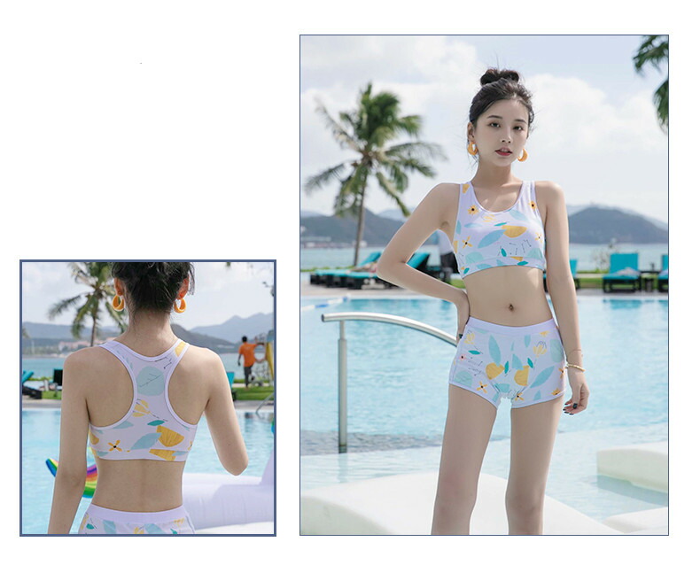 クラシック 水着は女性用の2点セットで 保守的なお腹をカバーします 水着ワンピース