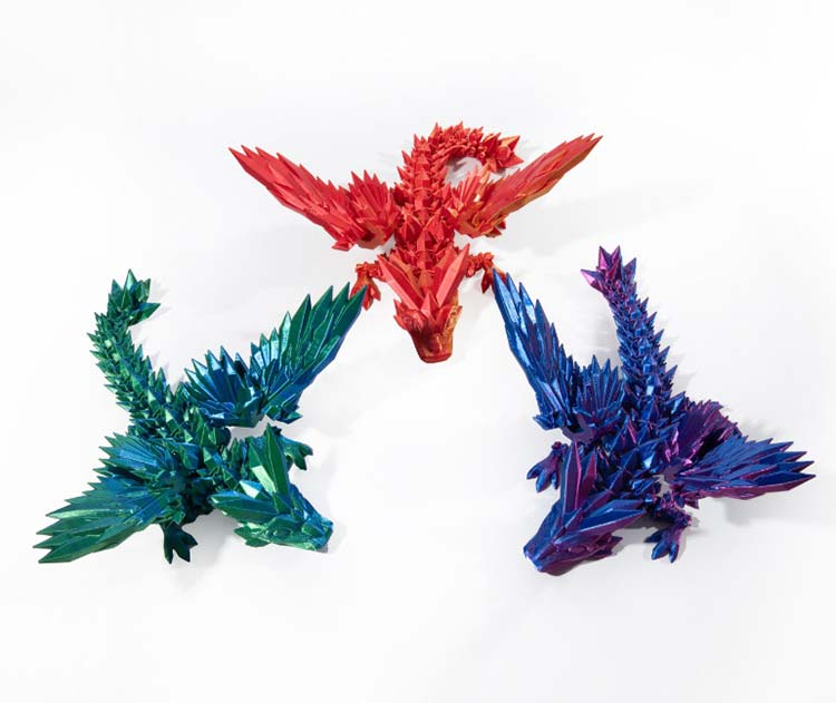 3Dフィジェットドラゴン　4種10点セット 男の子おもちゃ 3D フィジェットドラゴン【全4色：色選べません