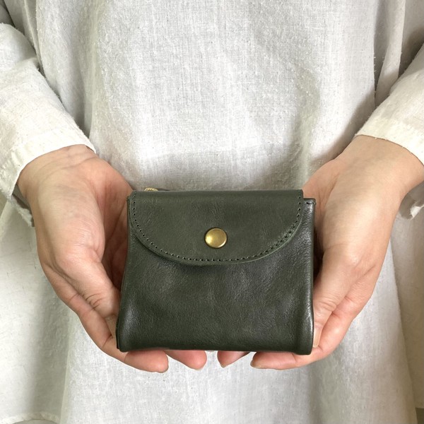 JAPAN LEATHER 姫路レザー (牛革) コンパクト 二つ折り財布｜Fridge
