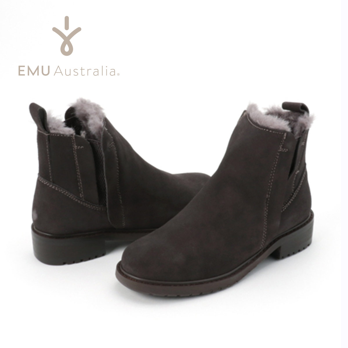 【SALE⇒50%OFF】 ムートン サイドゴア ブーツ レディース メンズ 防水 エミュ エミュー EMU W11292 Pioneer パイオニア ウォータープルーフ 本革 ショート モートンブーツ アウトドア GIFT 新着商品