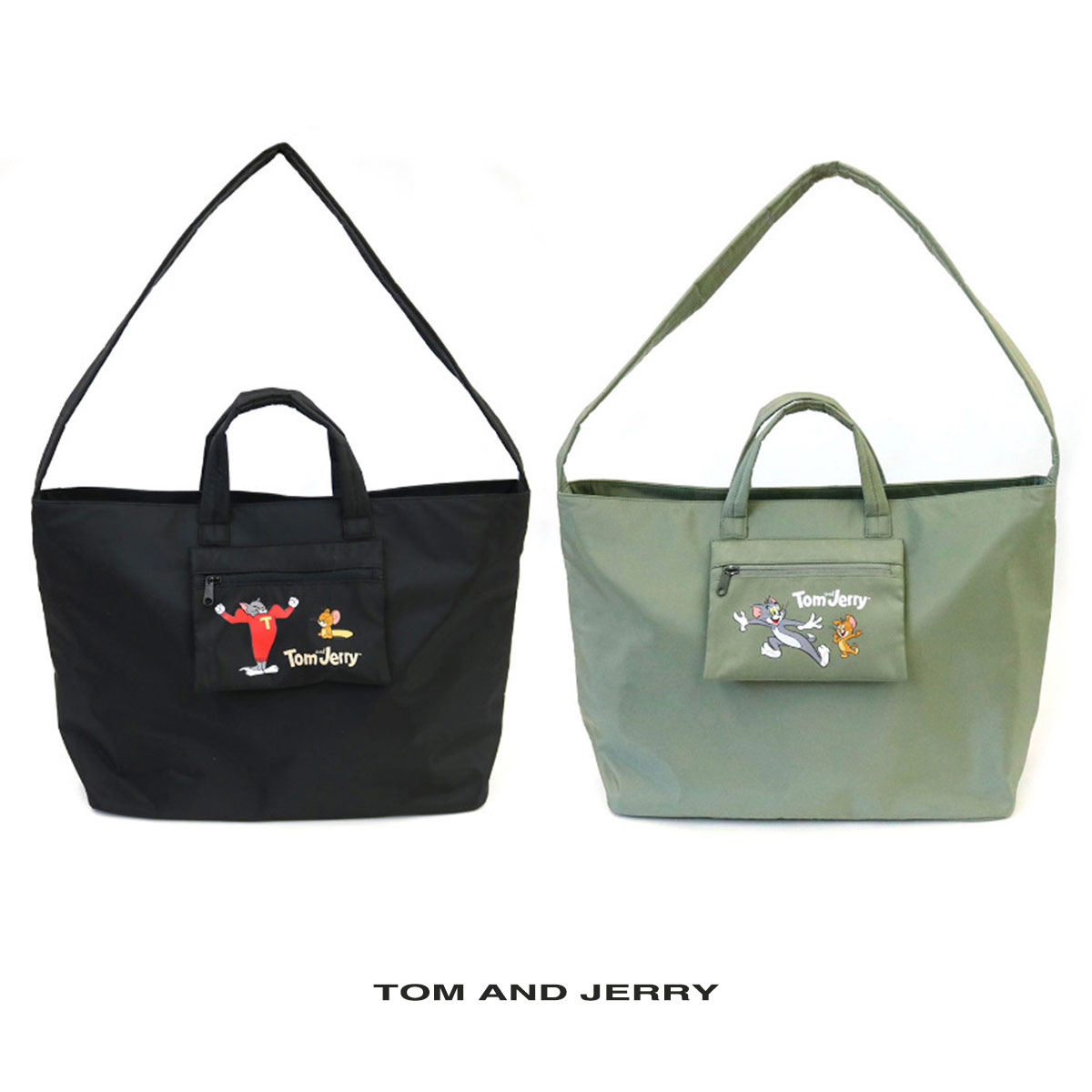 楽天市場】トムとジェリー ポーチ付きトートバッグ フレネミーバトル柄