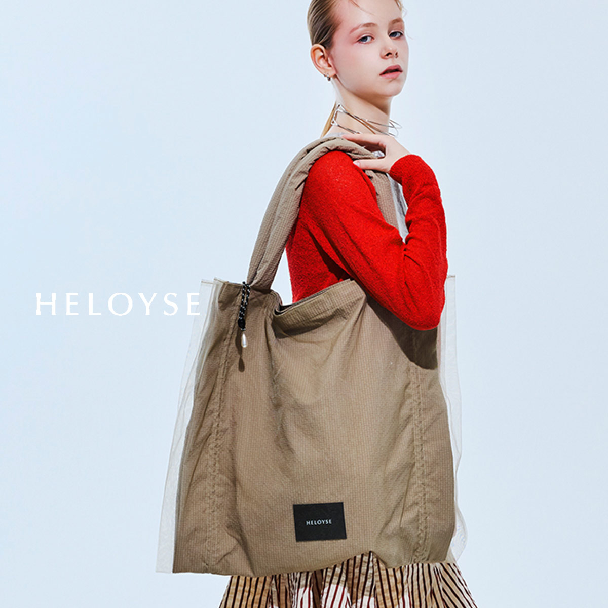 【LINE登録⇒クーポン配布中】トートバッグ バッグ レディース HELOYSE エロイーズ HELOYSE candy tulle tote キャンディ チュール トート ギャザー ラグジュアリー GIFT 新着商品