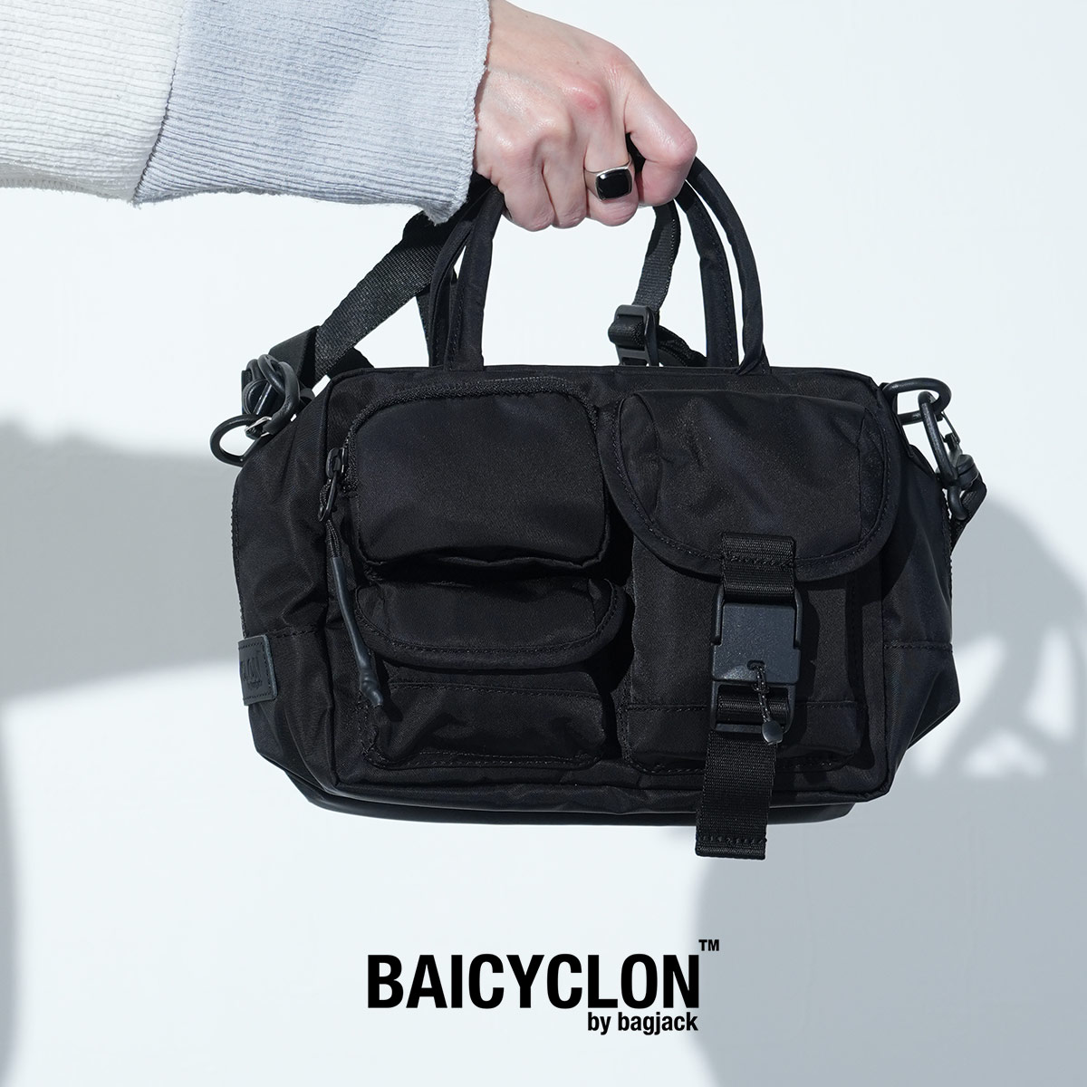 【LINE登録⇒クーポン配布中】 ショルダーバッグ レディース MULTI POCKETS 2WAY BAG BCL-130 BAICYCLON by bagjack バイシクロンバイバッグジャック バッグ ハンドバッグ コーディング ナイロン 撥水 旅行 新着商品