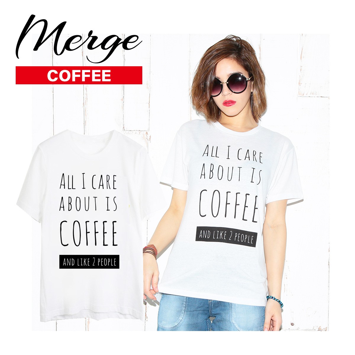 楽天市場 送料無料メール便 Merge Tシャツ Coffee La ブランド インポート レディース メンズ 半袖 てろt ロサンゼルス ゆったり シンプル ロゴ セール Fridstore フリッドストア