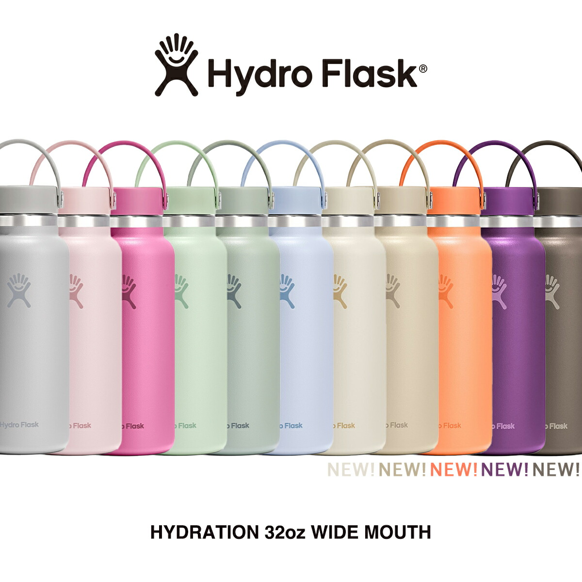 【LINE登録⇒クーポン配布中】 ハイドロフラスク Hydro Flask ワイドマウス 32oz 946ml 水筒 軽い 魔法瓶 保冷 保温 断熱 ステンレスボトル ボトル 保存 アウトドア ヨガ キャンプ サーフィン 新着商品