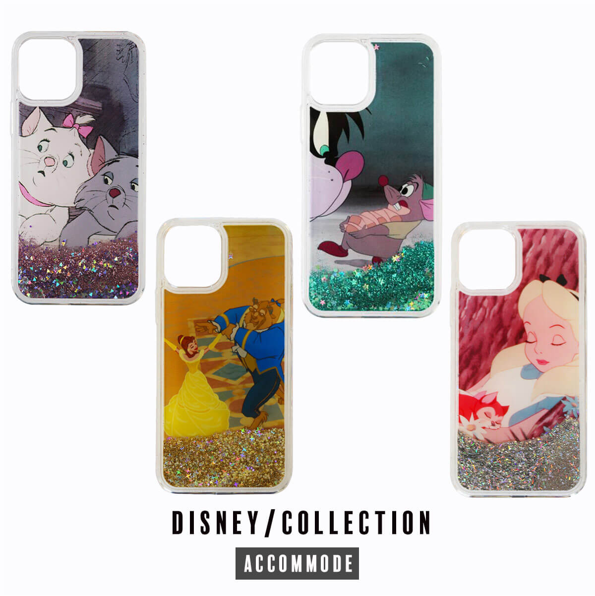 楽天市場 ディズニー アコモデ Iphone12 Iphone12pro ケース カバー レディース ラメ シャイニー ディズニー ふしぎの国のアリス シンデレラ 美女と野獣 おしゃれキャット Fridstore フリッドストア