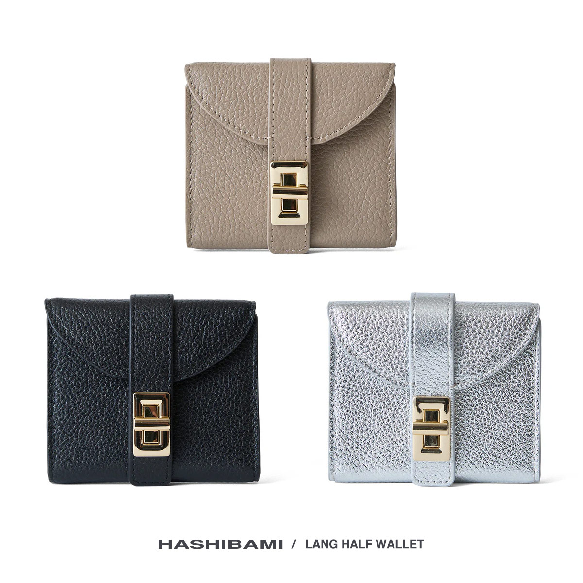 【SALE⇒20%OFF】 ハシバミ 財布 レディース レザー 本革 ウォレット 二つ折り ミニ ウォレット ラング ハーフウォレット 小銭入れ ミニマル 2つ折り財布 ミニウォレット HASHIBAMI ミニ財布 たっぷり Ha-2404-420 新着商品 GIFT|FRIdSTORE(フリッドストア)