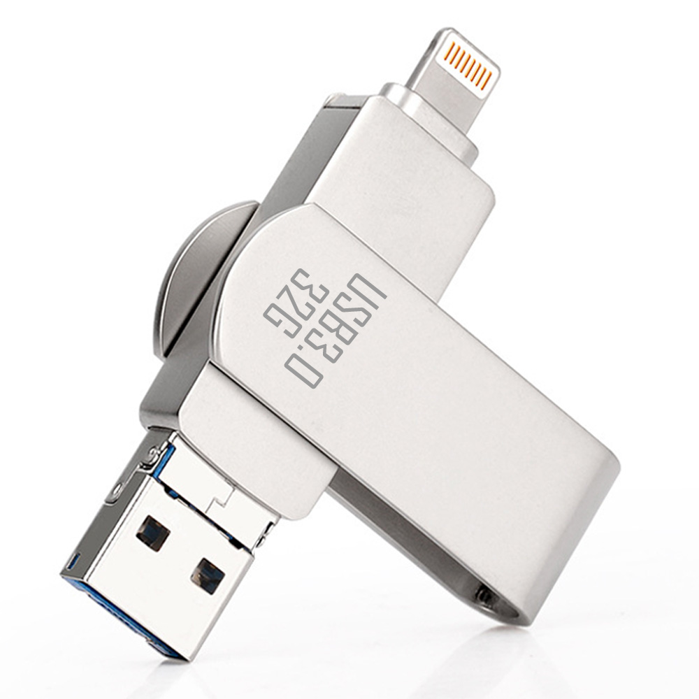 【楽天市場】iPhone用USBメモリ 32G フラッシュドライブ iOS 13対応 USB3.0 ライトニングコネクター バックアップに最適