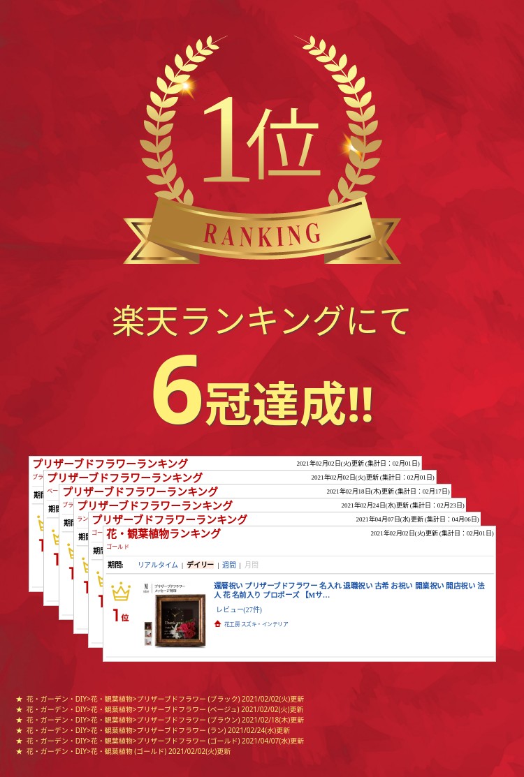 還暦祝い プリザーブドフラワー 母 古希祝い お祝い 花 名前入り プレゼント 古希 退職祝い おしゃれ 名入れ 金婚式 女性