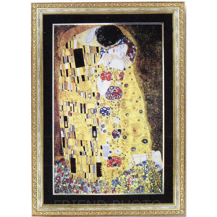 楽天市場 クリムト ザ キス 接吻 アートポスター ワイド額 インテリア アート額 樹脂フレーム ダブルマット付 ギフトプラザ フレンド