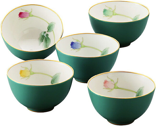 楽天市場 香蘭社 ブライトローズ 湯呑5客揃 G Cen 有田焼 ブランド 食器 湯呑揃 ギフト ギフトプラザ フレンド