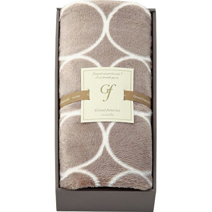 楽天市場】グランフランセヌーベル ひざ掛け グレージュ GFN9030【膝掛