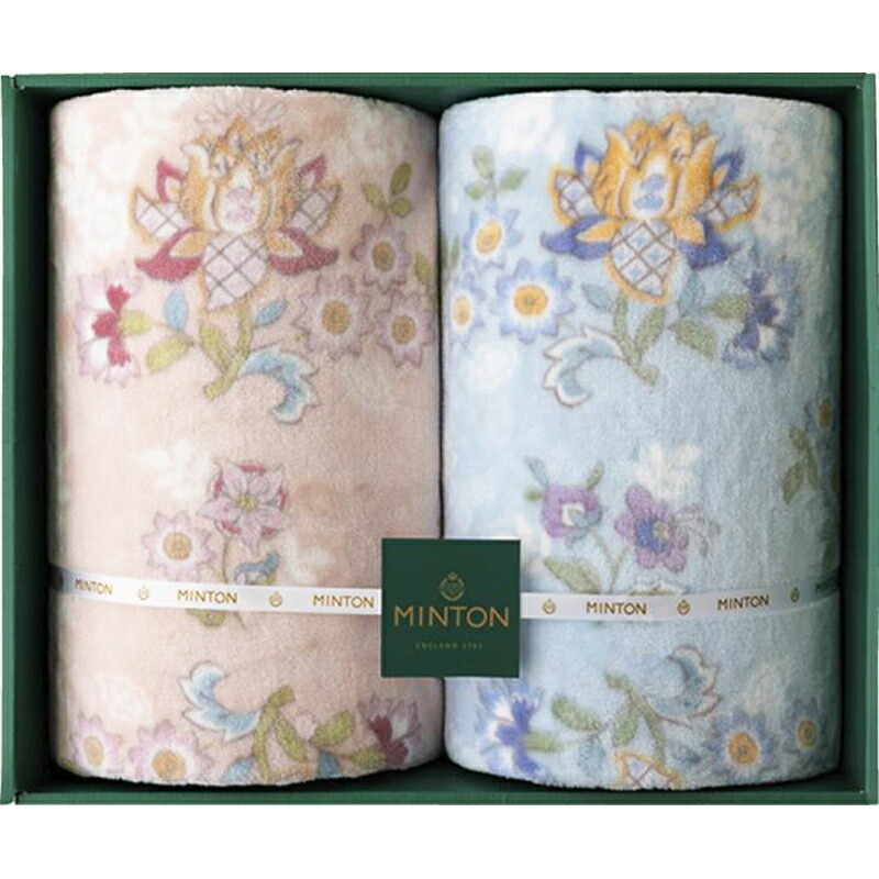 楽天市場】ミントン MINTON ソフトコットンケット2P ブルー ピンク