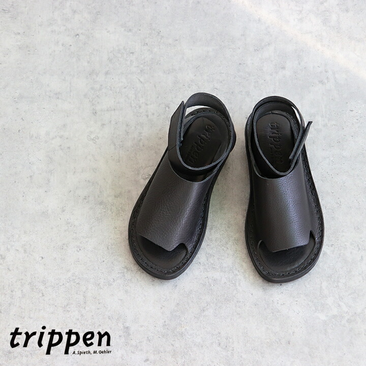 【sale10%off】【返品不可】【貨物輸送無料】trippen（トリッペン）レザーアンクルストラップサンダル\"HUG\"""