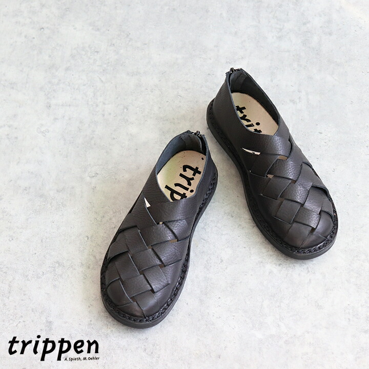 【sale10%off】【返品不可】【貨物輸送無料】trippen（トリッペン）カーフレザーメッシュシューズ\"PUSH\"""