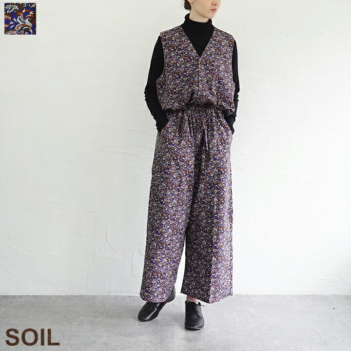 SOIL 花柄プリント オーバーオール 楽天市場】SOIL ソイル aranciato別注 コットンシルクフラワー