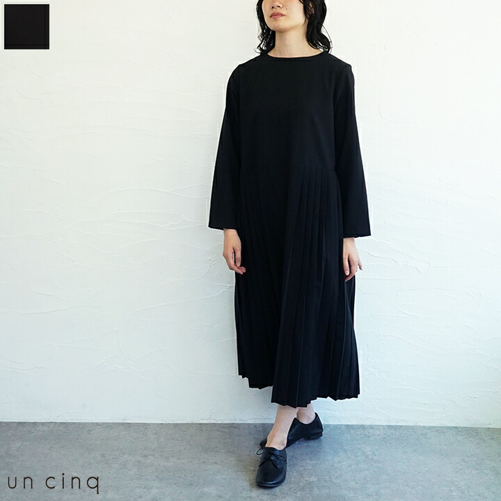 【貨物輸送無料】un cinq（アンサンク）トロピカルプリーツドレス