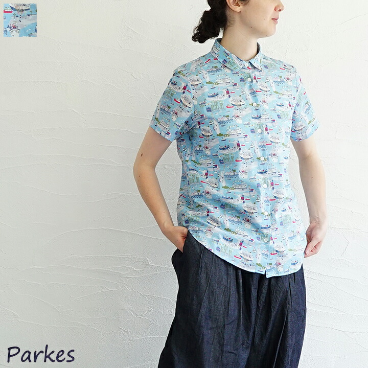 【貨物輸送無料】【ゆうパケット相応う】Parkes（基準打数クス) 乗り合い船柄プルオーバー
