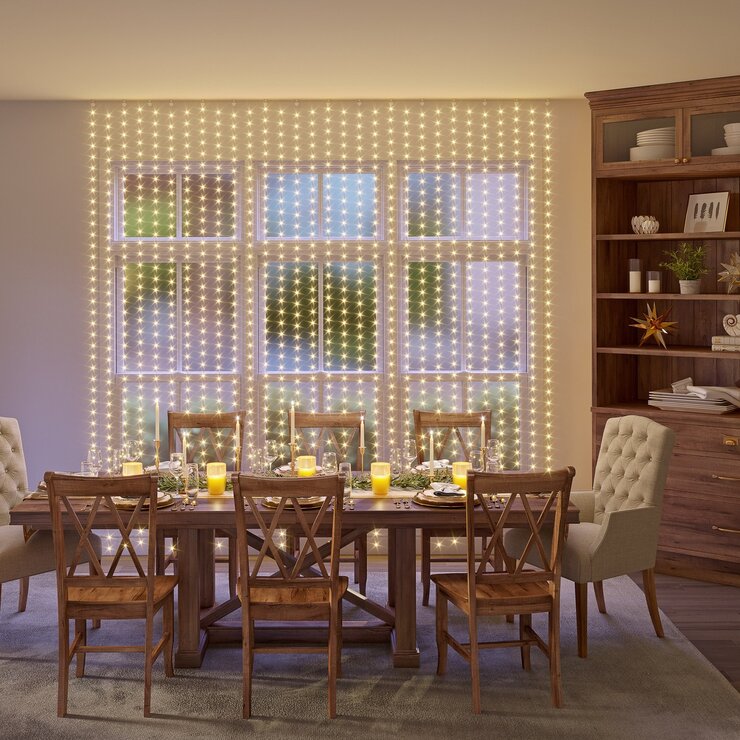 【楽天市場】OVE LEDカーテンストリングライト W3m x H3m 1200球LED OVE LED Curtain Outdoor String Light W3m x H3m