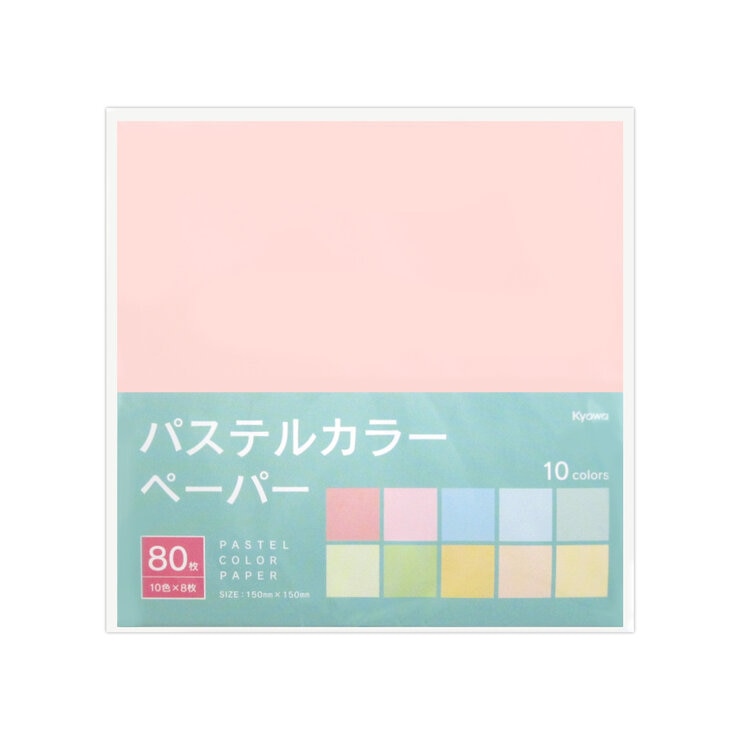 【楽天市場】パステルカラーペーパー 80枚 x 10冊 Pastel Color Paper 80pcs x 10sets：コストホールストア