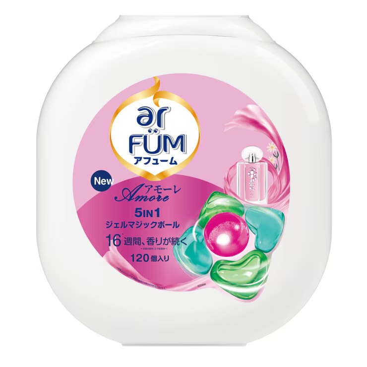arFUM アフューム アモーレ ジェルマジックボール 衣料用洗濯洗剤 120個入り 本体 - arFUM Ball type Laundry Detergent 120 CT