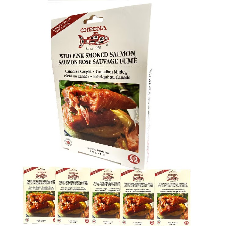 カナディアン ワイルド スモークサーモン(レトルトパック) 113g x 6箱 - CANADIAN WILD SMOKED SALMON (RETORT POUCH) 113G &times; 6 BOXES｜コストホールストア