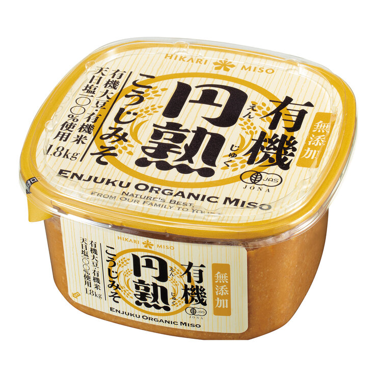 【1等100％ポイントバック！ ※要エントリー】有機円熟こうじみそ 1.8kg ORGANIC ENJUKU MISO PASTE 1.8kg 無添加 有機JAS認証 送料無料 大容量 美味しい 味噌