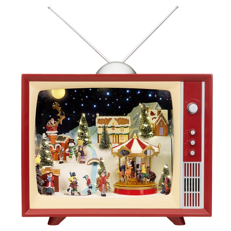 楽天市場】【送料無料】クリスマス レトロ TV ライト