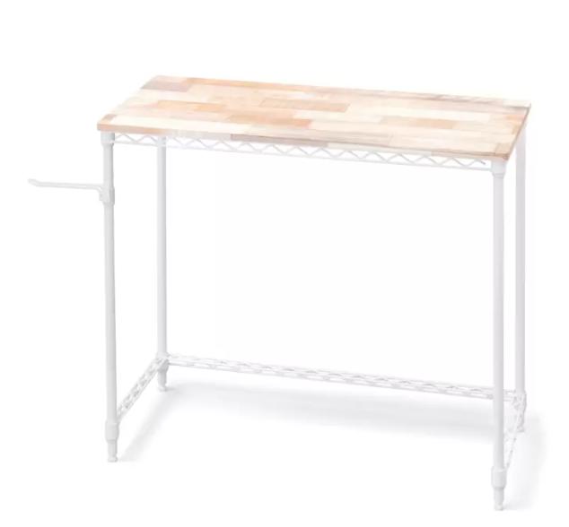 アイリスオーヤマ カラーメタルラック デスク W81 x D36 x H72 cm MM-D81361 - IRIS OHYAMA Color Metal Desk with Wood Board W81 x D36 x H72 cm MM-D81361