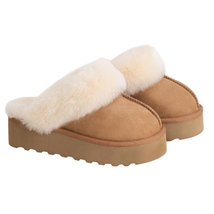カークランドシグネチャー プラットフォーム スリッパ - Kirkland Signature Shearling Platform Slipper
