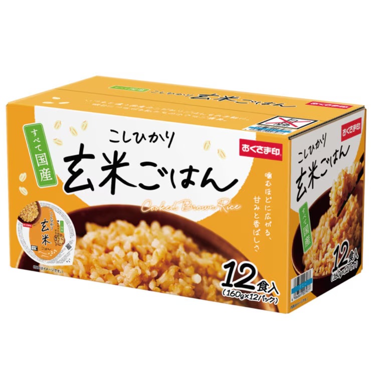 160g Rice 【楽天市場】こしひかり玄米ごはん 160g x 12食 - COOKED BROWN RICE 160g x 12:コストホールストア