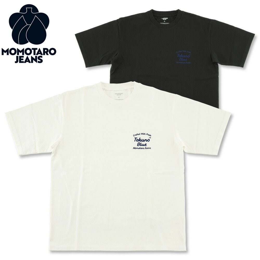 桃太郎ジーンズ (MOMOTARO JEANS) ジンバブエコットン 半袖Tシャツ -EMBROIDERY [MMTS6034](半袖 Tシャツ 刺繍 おしゃれ 日本製 メンズ アメカジ ももたろう モモタロウ)