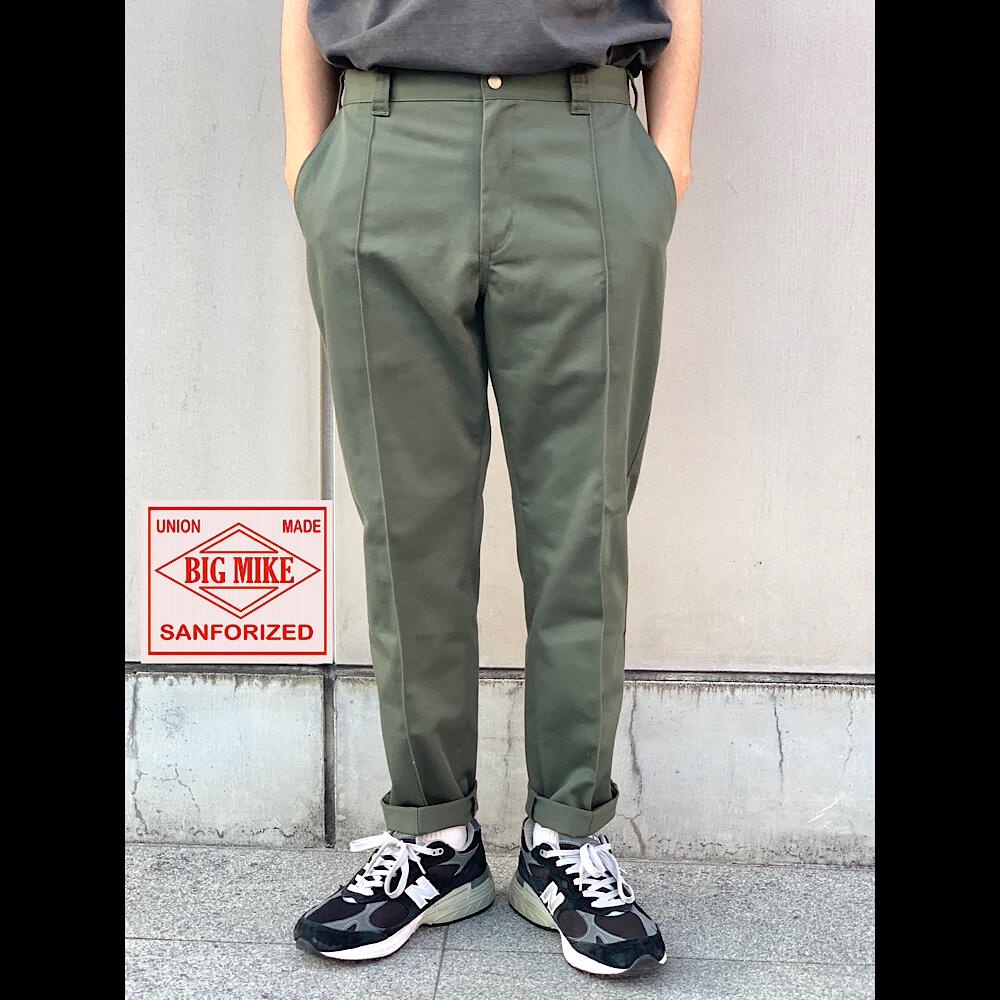 楽天市場 チノパンツ Bigmike ビッグマイク ピンタックテーパードチノパンツ Beige Black Olive Grey メンズ ワークパンツ チノパン ベージュ ブラック オリーブ グレー ストリート スケボー スケーター セレクトショップｆｒｎｃ