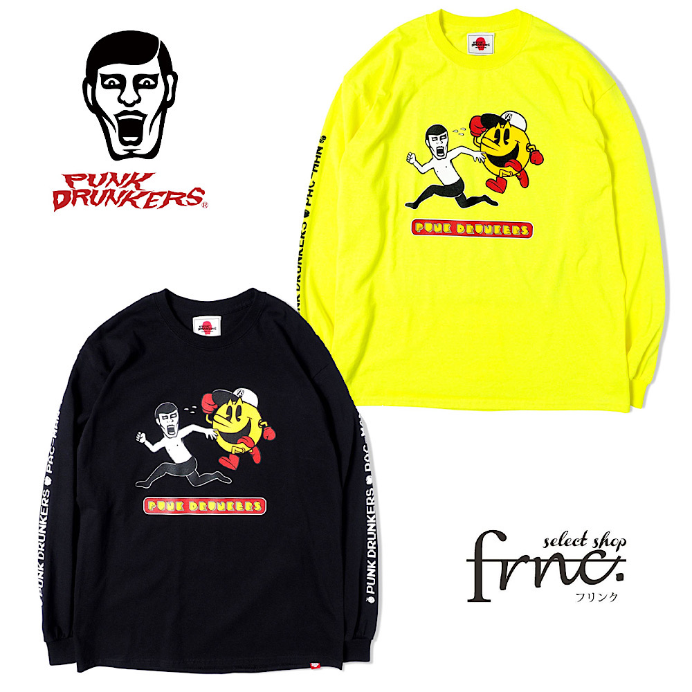 楽天市場 Punk Drunkers パンクドランカーズ 逃げロンtee Black N Yellow Pds Pac Man パックマンコラボ ロンt 長袖 ロンt セレクトショップｆｒｎｃ