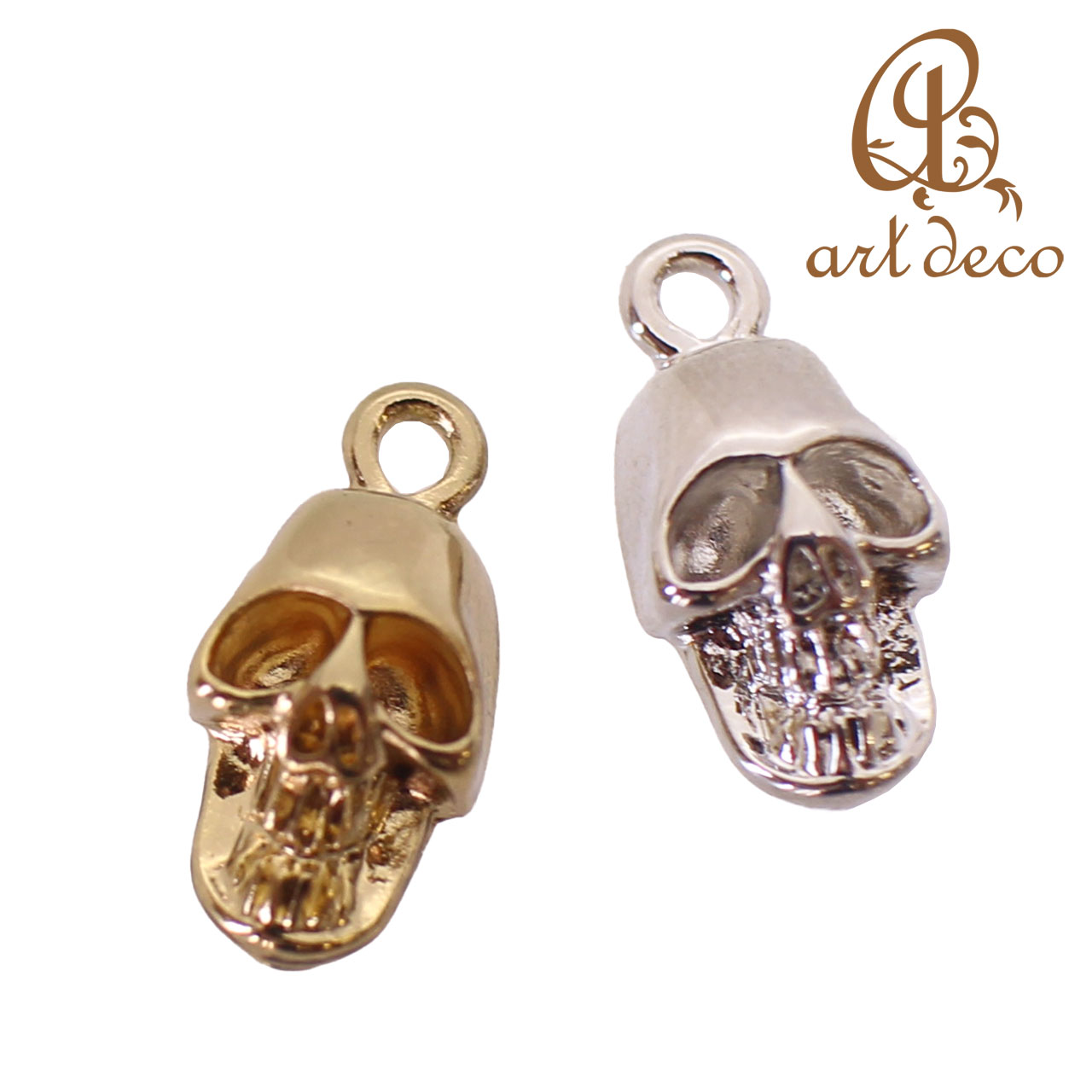 楽天市場】アクセサリーチャーム 髑髏 チャーム【ドクロ 2個入り