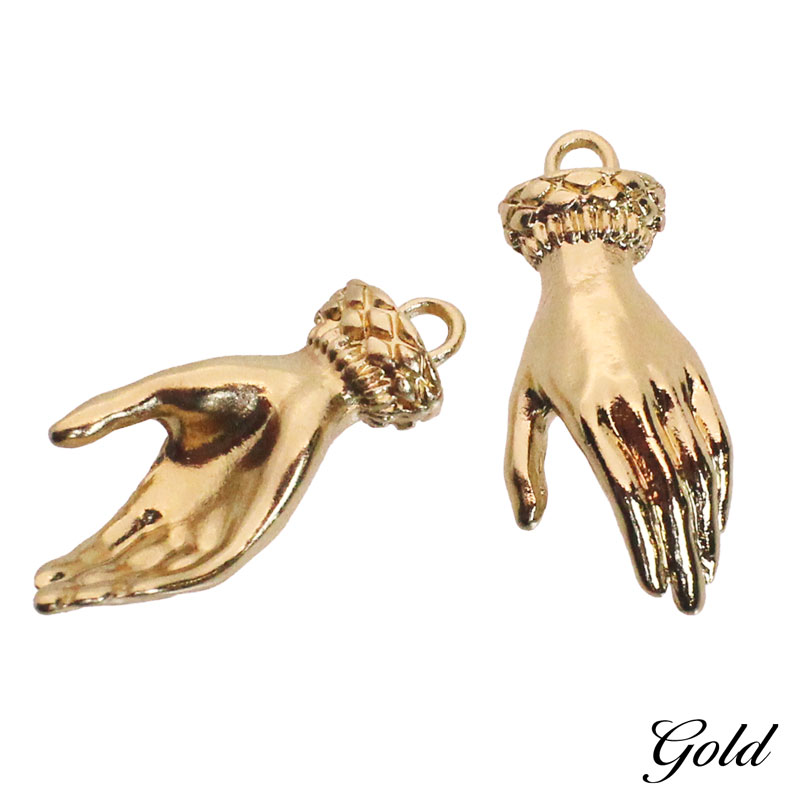 楽天市場 チャーム 手 ハンド 10ペア パーツ アクセサリー オリジナル ハンドメイド 材料 卸 装飾 ペンダント キーホルダー 25mm 11mm 問屋 卸売り フロコン