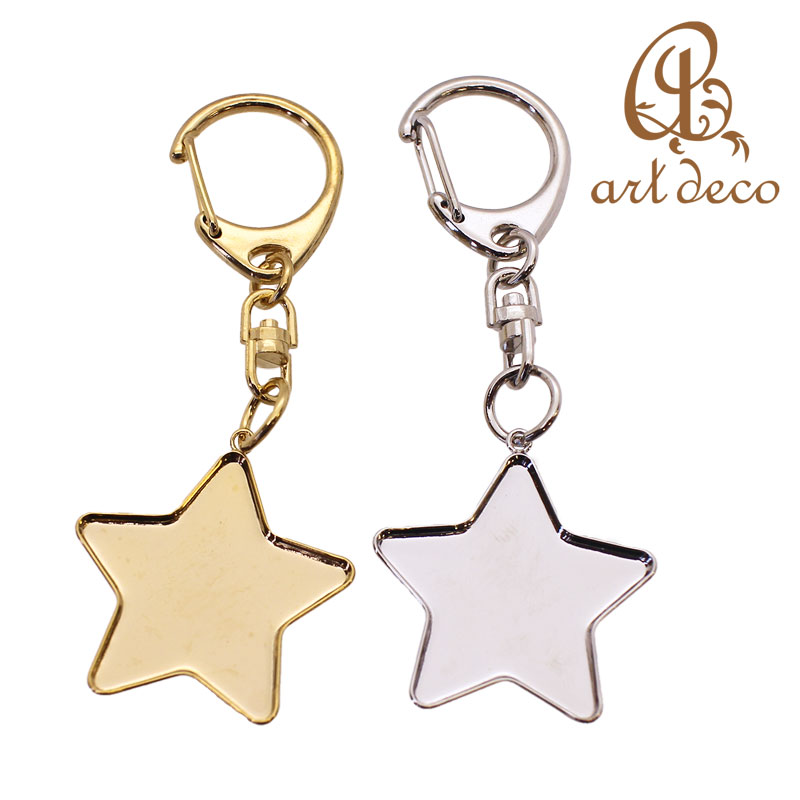 楽天市場】チャーム キーホルダー 星 スター 1個 32mm×26mm アクセサリー パーツ ハンドメイド オリジナル 材料 金具 装飾 カラワク 空枠 : フロコン