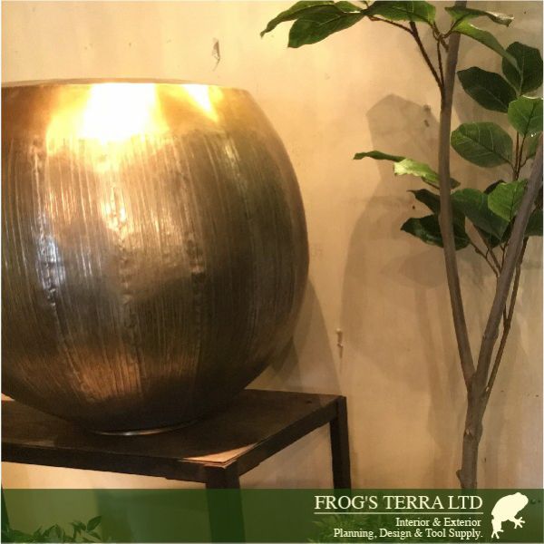 フランスアンティークジャルディニエール/植木鉢/鉄製プランター花器73
